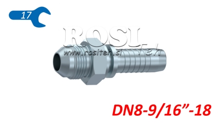 HYDRAULISCHE AANSLUITING AGJ JIC74° MAN DN8-9/16”-18