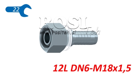 HIDRAULIČNI PRIKLJUČAK DKOL 12 L ŽENSKI DN6-M18x1,5