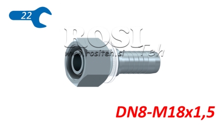 HIDRAVLIČNI PRIKLJUČEK DKOS 10 S ŽENSKI DN8-M18x1,5