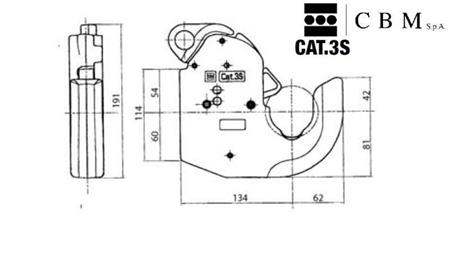 GANCIO AUTOMATICO DELL'IMPIANTO IDRAULICO DEL SUPPORTO DEL TRATTORE CAT.3S CBM