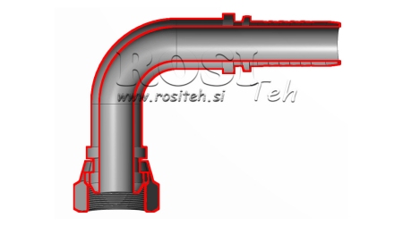 HYDRAULISCHE AANSLUITING BSP VROUWELIJKE ELBOW 90° DN13-5/8