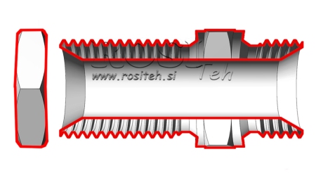 HYDRAULISK DOBBELT VIRKENDE BSP FORLENGET 3/8