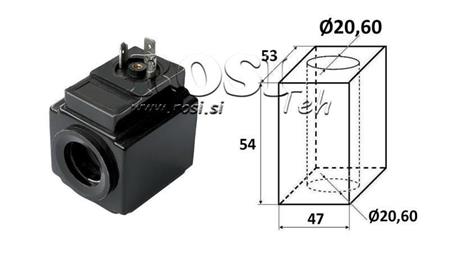 CEWKA ELEKTROMAGNETYCZNA 230VAC - DS3 - fi 20.6mm-54mm 176W