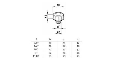 TAPPO VERSATORE 3/8 con silenziatore