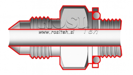 HYDRAULISK REDUSER  9/16 JIC74°-1/4 GASS
