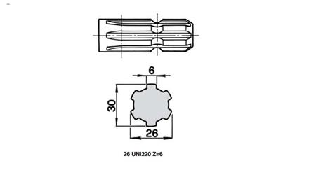 KARDÁN (TLT) ADAPTER 1''3/8 -26 uni 220