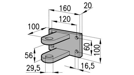 TRACTOR HOOK FLAT FIXED