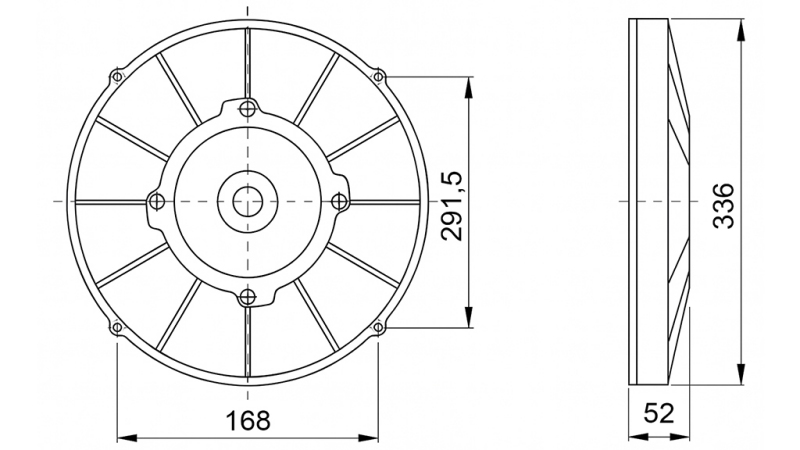 AXIAL FAN 305MM PUSH 24V