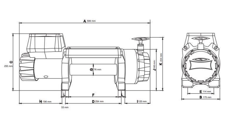 12 V VERRICELLO ELETTRICO DWH 15000 HD - 6803 kg