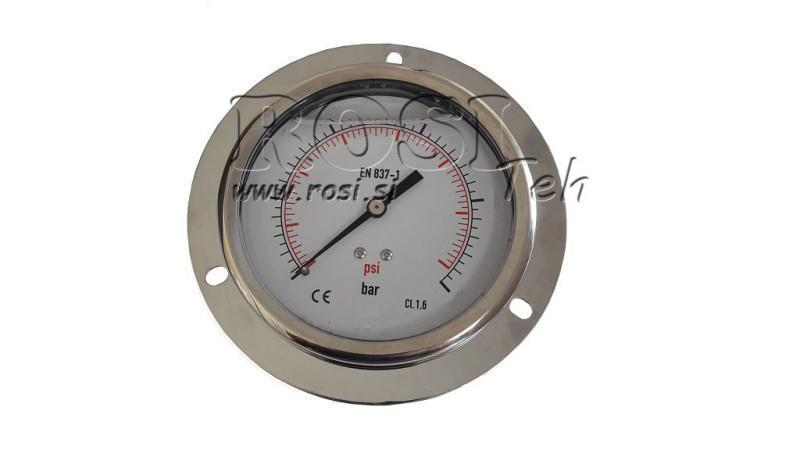 MANOMETR DN100 TYŁ 0 - 250 BAR - 1/2