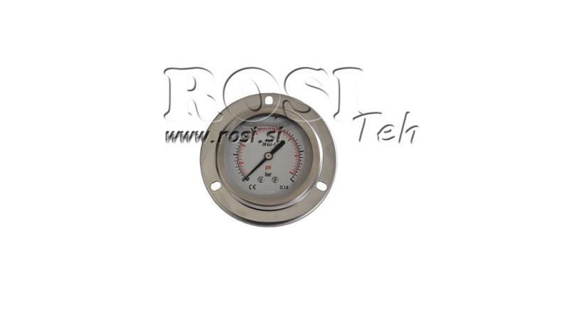 MANOMETER DN63 ZADNÝ 0 - 600 BAR - 1/4