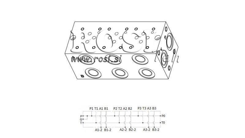 BASE PLATE CETOP3 NG6 3M