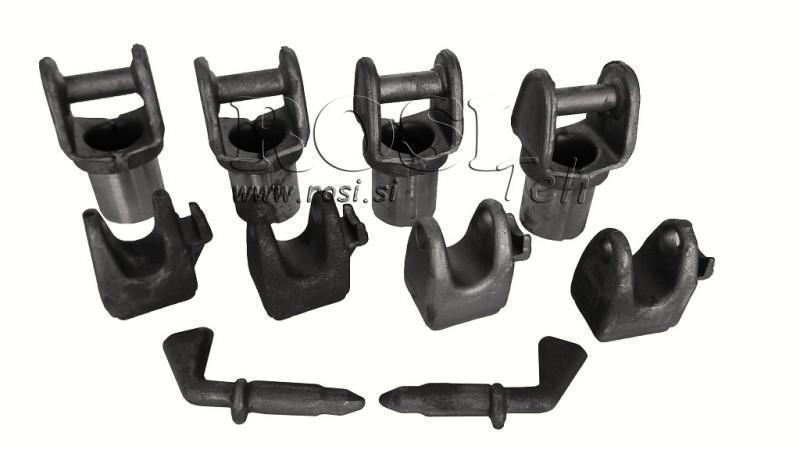 SET VAN HOUDERS VOOR DUMP TRUCK CHASSIS VOOR HEFTRUCK